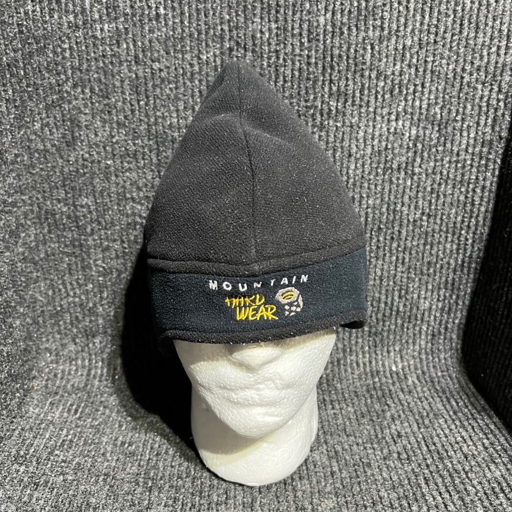 Mountain Hardwear Beanie Mens Large Black Gore Windstopper Polartec Fleece Hat
